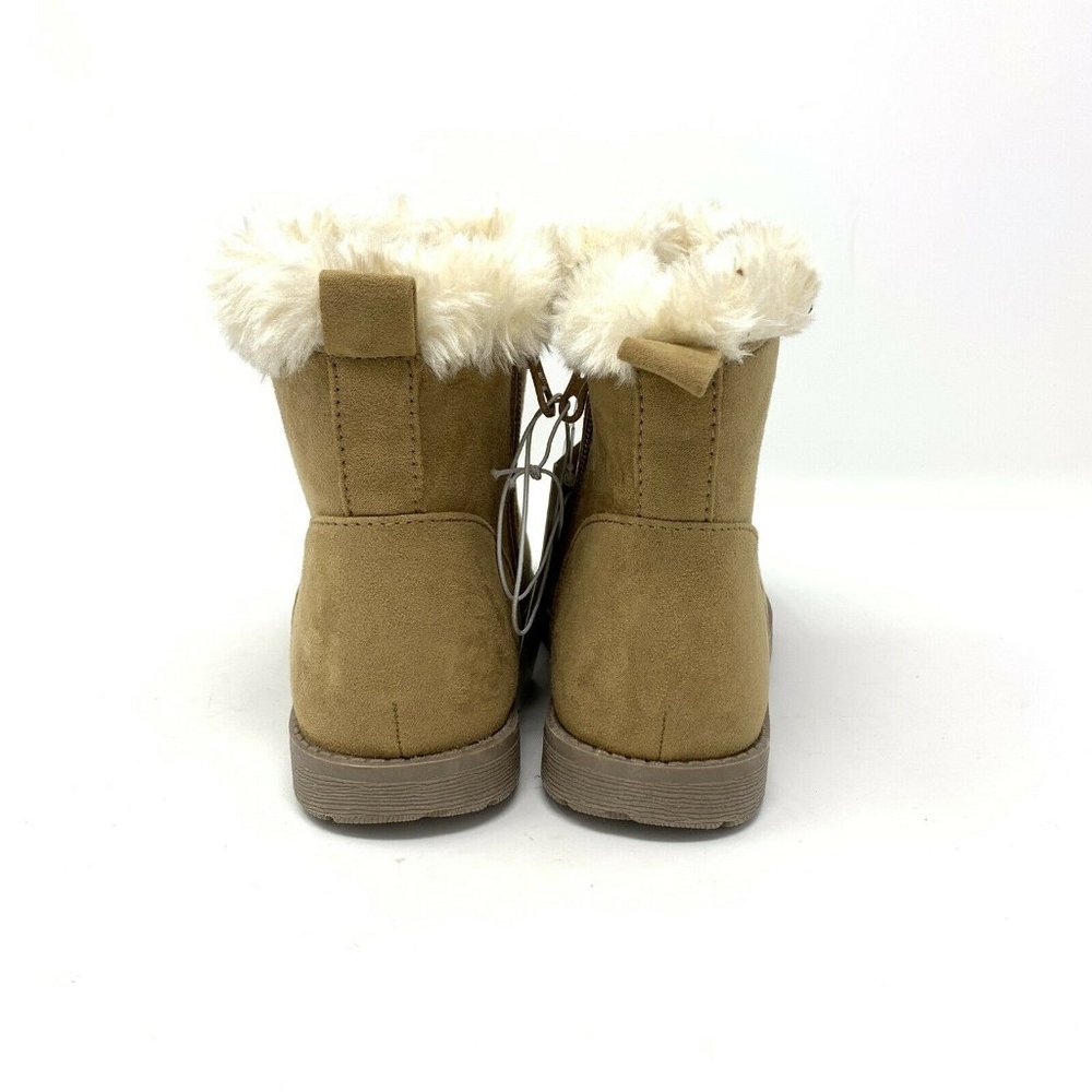 NWT Cat & Jack Girls' Haiden Tan Winter Boots - Picture 4 of 12